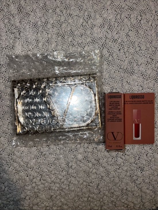 Valentino Other - Valentino Beauty Compact Mirror & Valentino Liquirosso Lip & Blush Blur Liquid